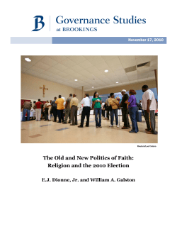 The Old and New Politics of Faith