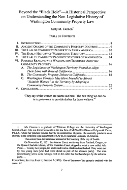 Washington Community Property Law