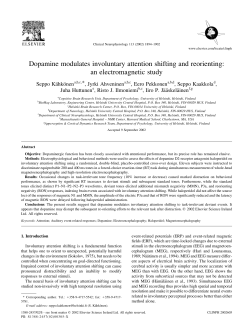 Dopamine modulates involuntary attention shifting and