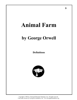 Animal Farm - mrmcphersonsclass