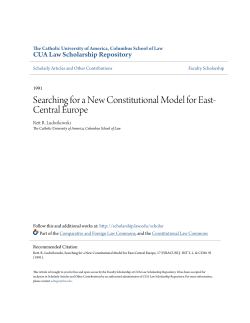 Searching for a New Constitutional Model for East