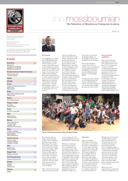 The Mossbournian - Mossbourne Community Academy