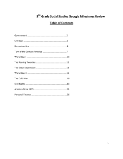 5TH Grade Social Studies Georgia Milestones Review