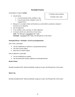 Participle Practice