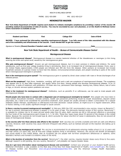 meningitis waiver - Farmingdale State College