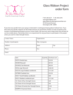 Order Form - The Glass Ribbon Project