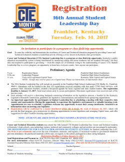 2017 Student Leadership Day Registration Form