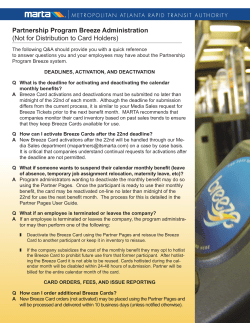 Partnership Program Breeze Administration (Not for