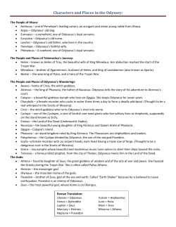 Characters and Places in the Odyssey