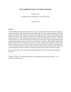 The Conditional Nature of Credit Constraints