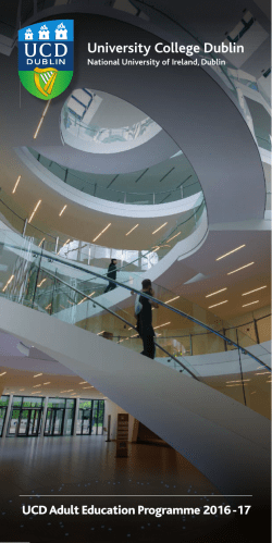 Adult Education Brochure - University College Dublin