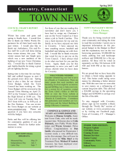 Spring 2015 Newsletter