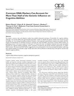 Common DNA Markers Can Account for More Than Half of the