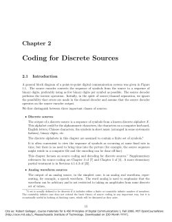Coding for Discrete Sources