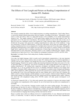 The Effects of Text Length and Picture on Reading