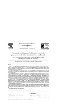 The catalytic performance of sulphonated cross