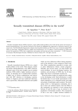 Sexually transmitted diseases (STDs) in the world1