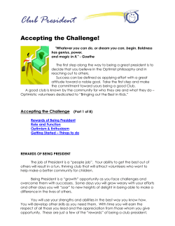 Club President - Optimist Leaders Online