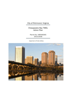 City of Richmond, Virginia Chesapeake Bay TMDL Action Plan