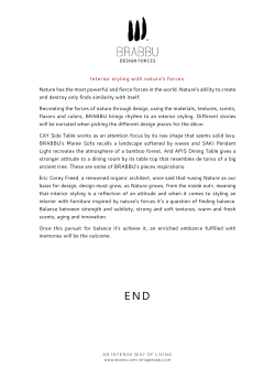 Interior styling with nature`s forces Nature has the most powerful and