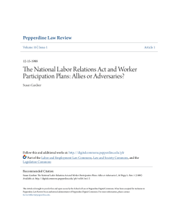 The National Labor Relations Act and Worker Participation Plans