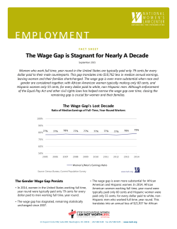 The Wage Gap Is Stagnant for Nearly a Decade
