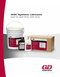 AEON&reg; Synthetic Lubricants