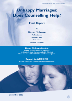 Unhappy Marriages: Does Counselling Help?