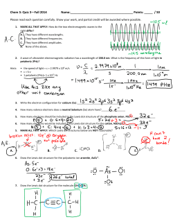 Chem 3: Quiz 3&mdash;Fall 2014 Name: Points: _____ / 50 A.   B.  C.  D. E.