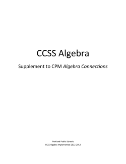 Supplement 1 - Portland Public Schools