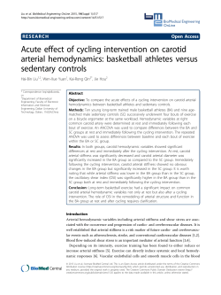 Acute effect of cycling intervention on carotid arterial hemodynamics