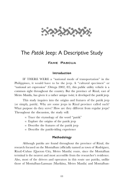 The Patók Jeep: A Descriptive Study