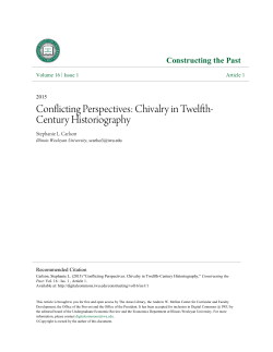 Conflicting Perspectives: Chivalry in Twelfth