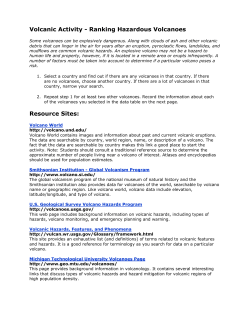 Volcanic Activity - Ranking Hazardous Volcanoes