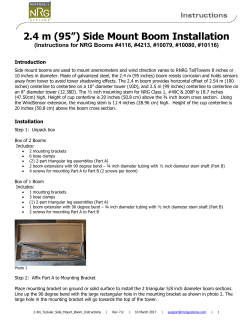 2.4 m (95&rdquo;) Tubular Side Mount Boom Installation Instructions