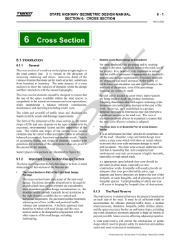 State highway geometric design manual cross section