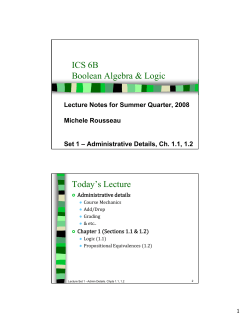Set 1 - Donald Bren School of Information and Computer Sciences