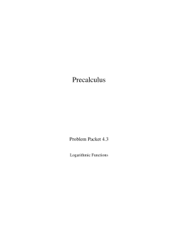 Precalculus - Lewiston School District