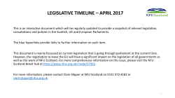 LEGISLATIVE TIMELINE – APRIL 2017