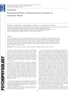 Dynamical patterns of human postural responses to emotional stimuli