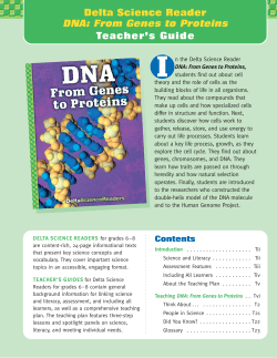 DNA: From Genes to Proteins