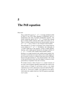 5 The Pell equation