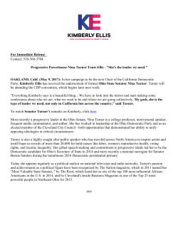 For Immediate Release Contact: 510-560