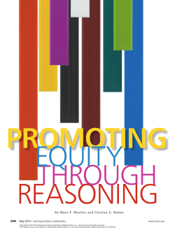 Promoting Equity through Reasoning