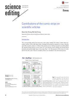 Contributions of the comic strips on scientific articles