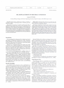 OIL DISPLACEMENT IN MISCIBLE CONDITION