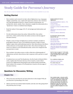 Study Guide for Parvana`s Journey