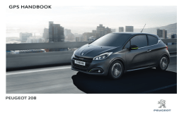 Peugeot 208 GPS Handbook