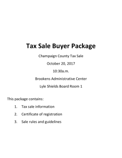 Tax Sale Buyer Package