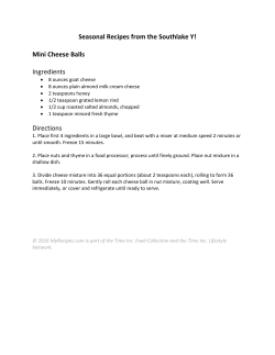 Seasonal Recipes from the Southlake Y!
